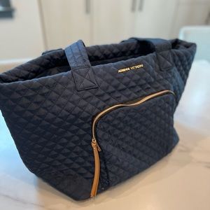 Adrienne Vittadini Diamond Quilt Velvet Travel Bag